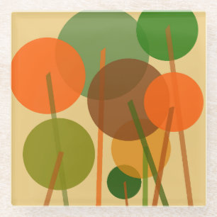 Abstraktes geometrisches Muster moderner Kunst Glasuntersetzer