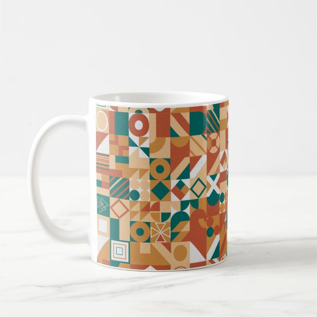 Abstraktes geometrisches Muster. Multicolor Figure Kaffeetasse (Links)