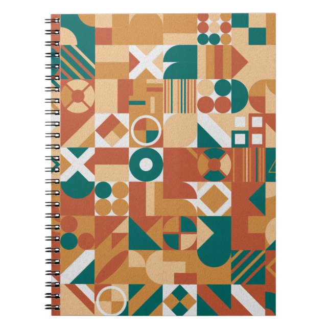 Abstraktes geometrisches Muster. Multicolor Figure Notizblock (Vorderseite)