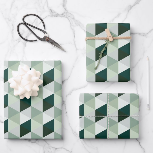 Abstraktes geometrisches Muster - Nr. 01 Geschenkpapier Set (Vorderseite)