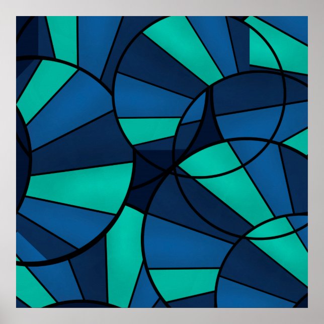 Abstraktes geometrisches Muster Poster (Vorne)