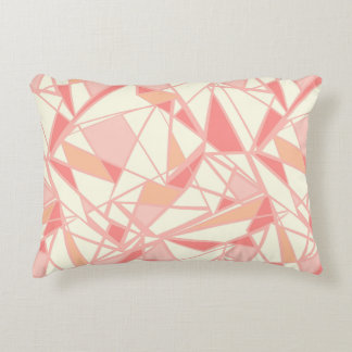Abstraktes geometrisches Muster rosa beige Dekokissen