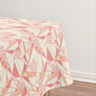 Abstraktes geometrisches Muster rosa beige Tischdecke