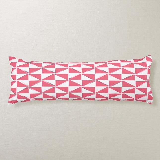 Abstraktes geometrisches Muster rosa Seitenschläferkissen (Vorderseite)