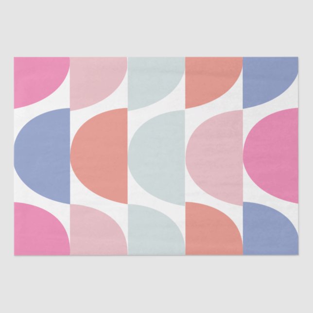 Abstraktes geometrisches Muster Seidenpapier (Vorderseite)