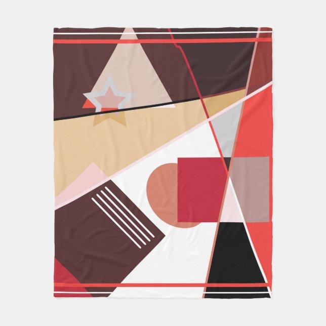 Abstraktes geometrisches Muster, Seidenschal desi Fleecedecke (Vorderseite)