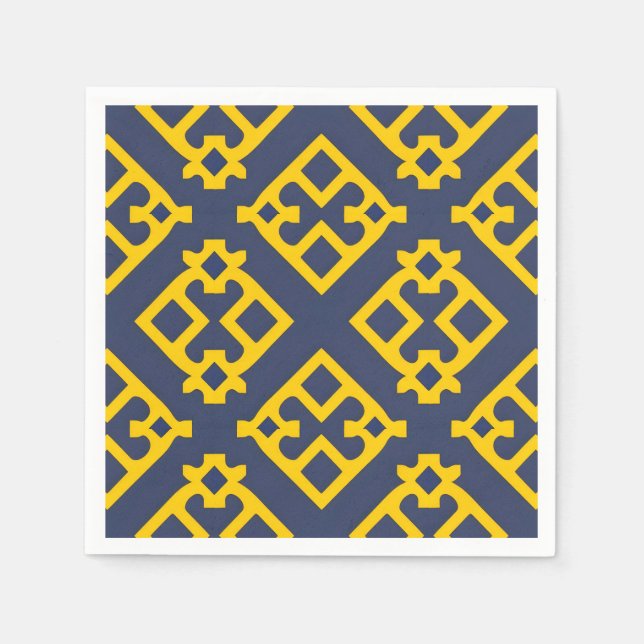 Abstraktes geometrisches Muster Serviette (Vorderseite)