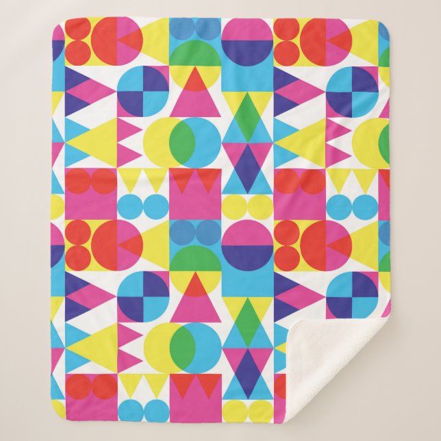Abstraktes geometrisches Muster. Sherpadecke (Vorderseite)