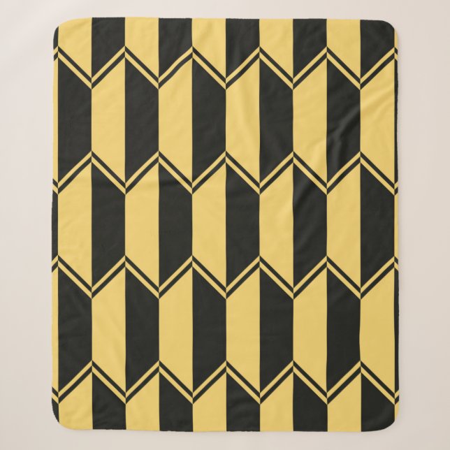 Abstraktes geometrisches Muster  Sherpadecke (Vorderseite)