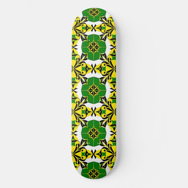 Abstraktes geometrisches Muster Skateboard (Vorderseite)