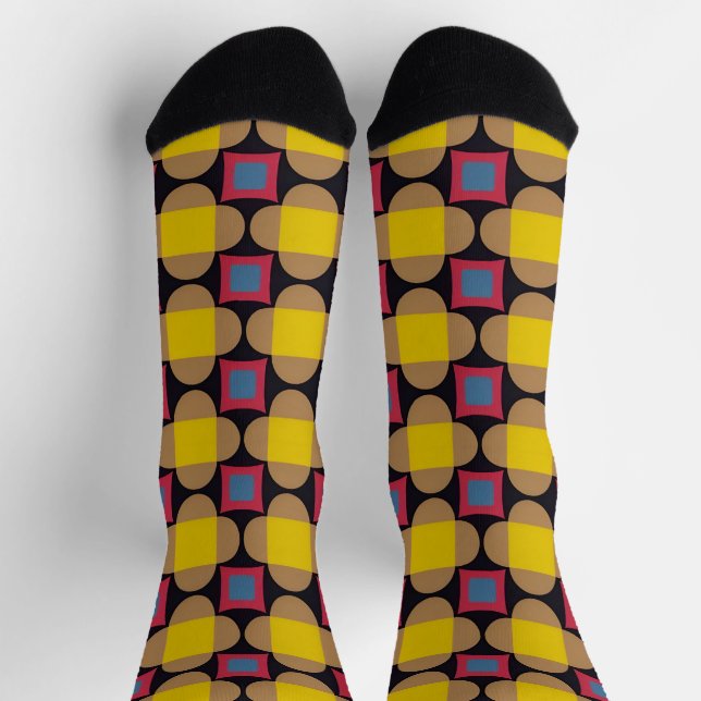 Abstraktes geometrisches Muster Socken (Oben)