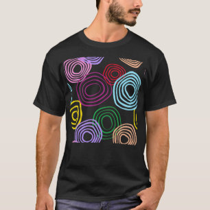 Abstraktes geometrisches Muster Spaß Cowboy T-Shirt