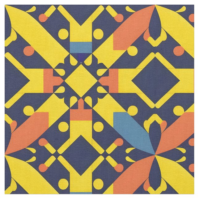 Abstraktes geometrisches Muster Stoff (Nahaufnahme)