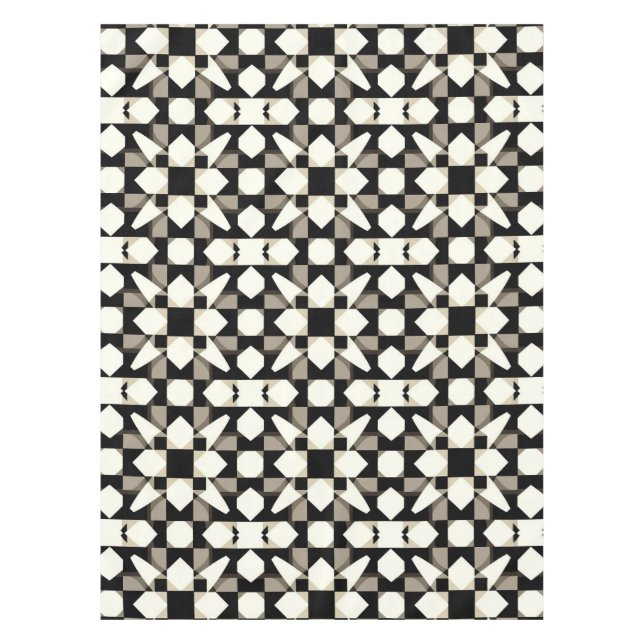Abstraktes geometrisches Muster Tischdecke (Vorderseite)