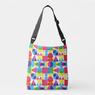 Abstraktes geometrisches Muster. Tragetaschen Mit Langen Trägern