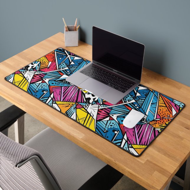 Abstraktes geometrisches Musterdesign 21 - Schreib Schreibtischunterlage (Büro 2)
