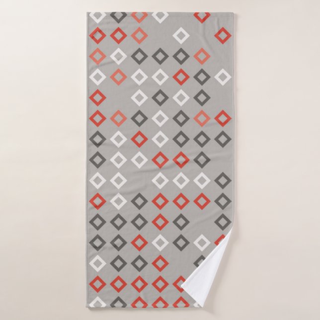 Abstraktes geometrisches Musterdesign, Kunst, Hint Badehandtuch (Badehandtuch)