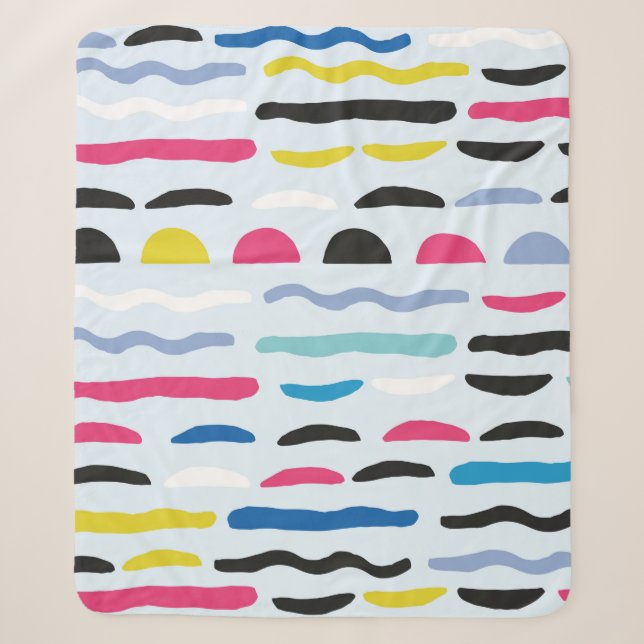 Abstraktes geometrisches nahtloses Dekormuster  Sherpadecke (Vorderseite)