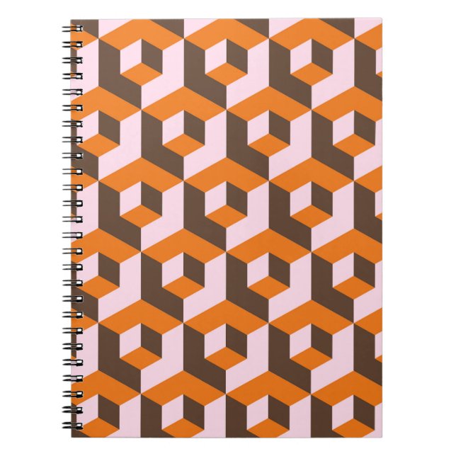 Abstraktes geometrisches nahtloses Design. Notizblock (Vorderseite)