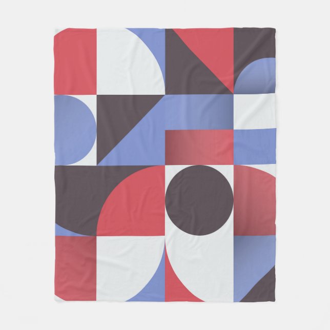 Abstraktes geometrisches, nahtloses Muster Fleecedecke (Vorderseite)