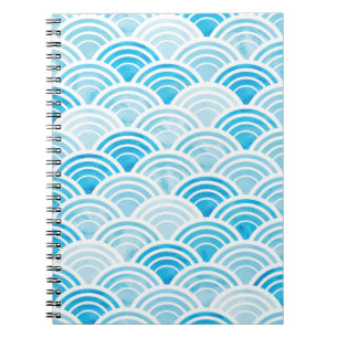 Abstraktes geometrisches nahtloses Muster mit blau Notizblock