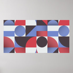 Abstraktes geometrisches, nahtloses Muster Poster