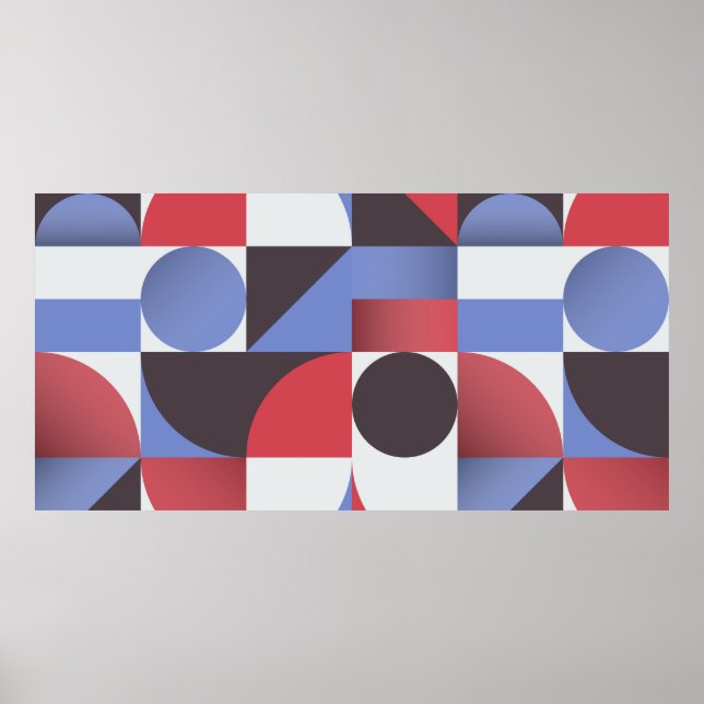 Abstraktes geometrisches, nahtloses Muster Poster (Vorne)