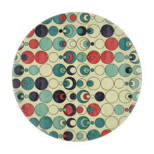Abstraktes geometrisches, nahtloses Musterdesign. Schneidebrett