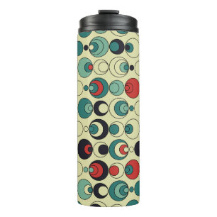 Abstraktes geometrisches, nahtloses Musterdesign. Thermosbecher