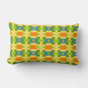 Abstraktes geometrisches Pastellmuster mit Quadrat Lendenkissen