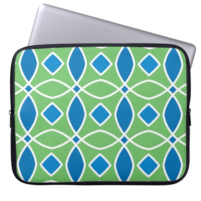 Abstraktes geometrisches Retro-Muster mit Tri Laptopschutzhülle (Vorderseite)