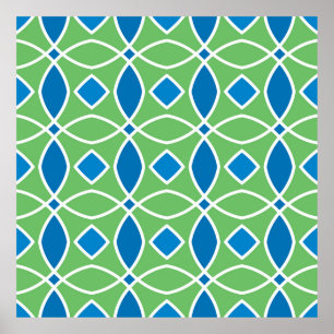 Abstraktes geometrisches Retro-Muster mit Tri Poster