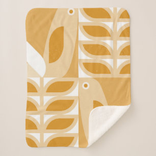 Abstraktes geometrisches Retromuster Sherpadecke