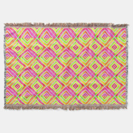 Abstraktes geometrisches rosa grünes Muster Decke