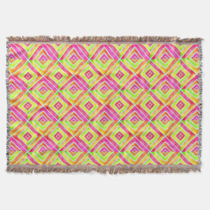 Abstraktes geometrisches rosa grünes Muster Decke