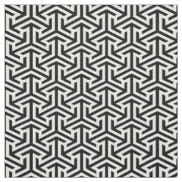 abstraktes geometrisches Schwarzweiß-Design Stoff