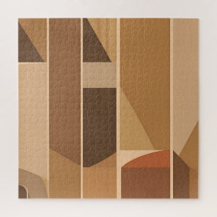 Abstraktes geometrisches Terrakotta Midcentury Mod