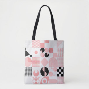 Abstraktes geometrisches Vintages Muster aus einfa Tasche