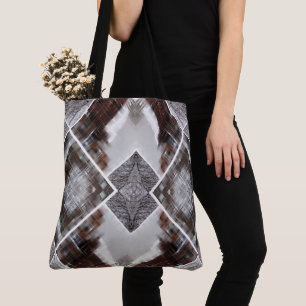 Abstraktes geometrisches Wintermuster Tasche