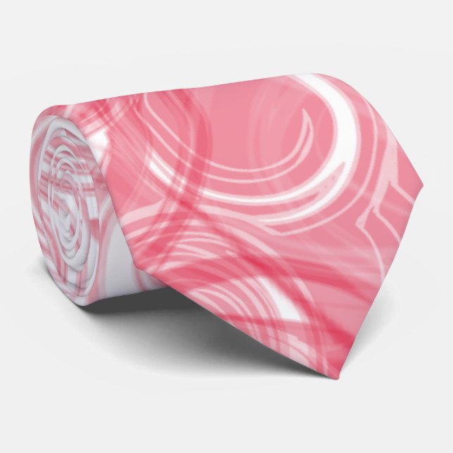 Abstraktes Geschäft mit WildRed White Spiral Krawatte (Gerollt)