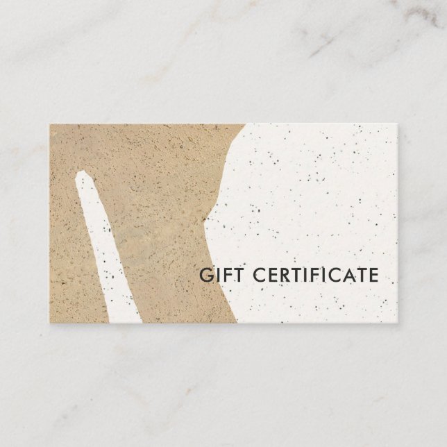 Abstraktes Geschenkgutschein für moderne Keramik Visitenkarte (Vorderseite)