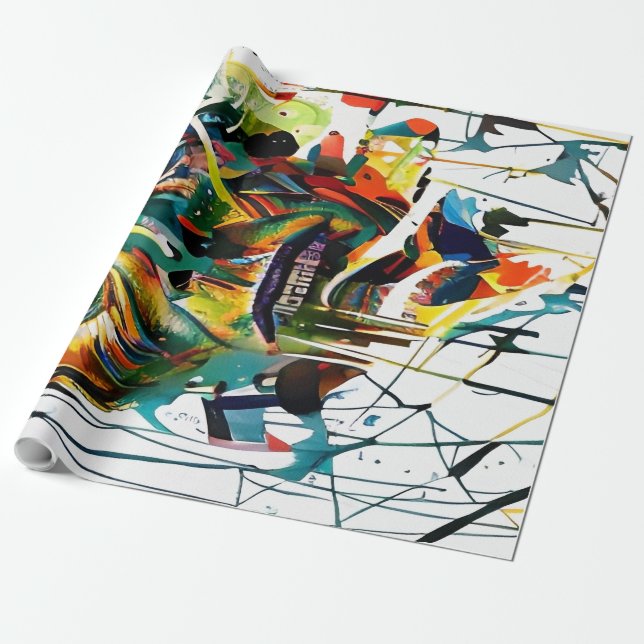 Abstraktes Gesicht einer Alien Geschenkpapier (Ungerollt)