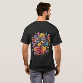 Abstraktes Gesicht Farbenfrohe Künstlerische Spaß  T-Shirt