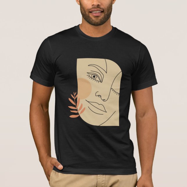 Abstraktes Gesicht Farbenfrohe Künstlerische Spaß  T-Shirt (Vorderseite)