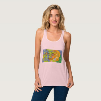 abstraktes Gesicht fröhlich Tank Top