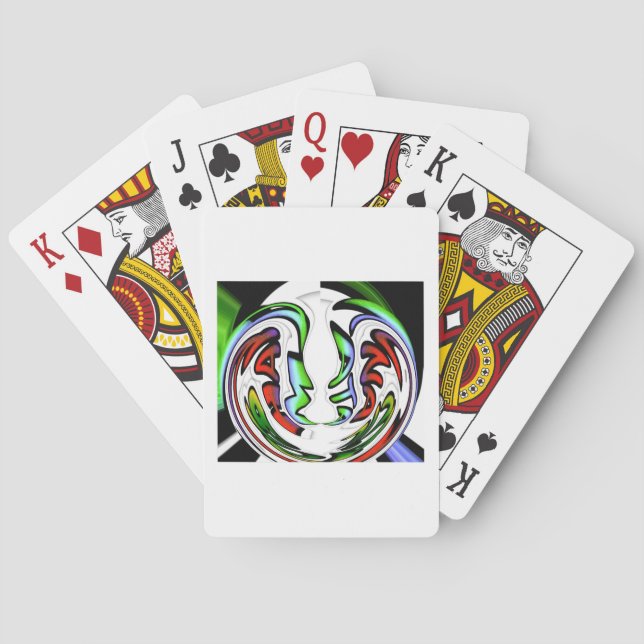 Abstraktes Gesicht Hakuna Matata Kunstdruckerei Spielkarten (Rückseite)