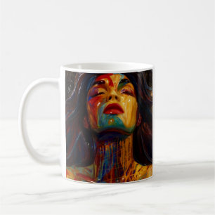 Abstraktes Gesicht Kaffeetasse