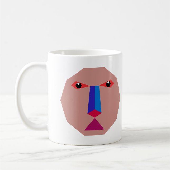 Abstraktes Gesicht Kaffeetasse (Links)