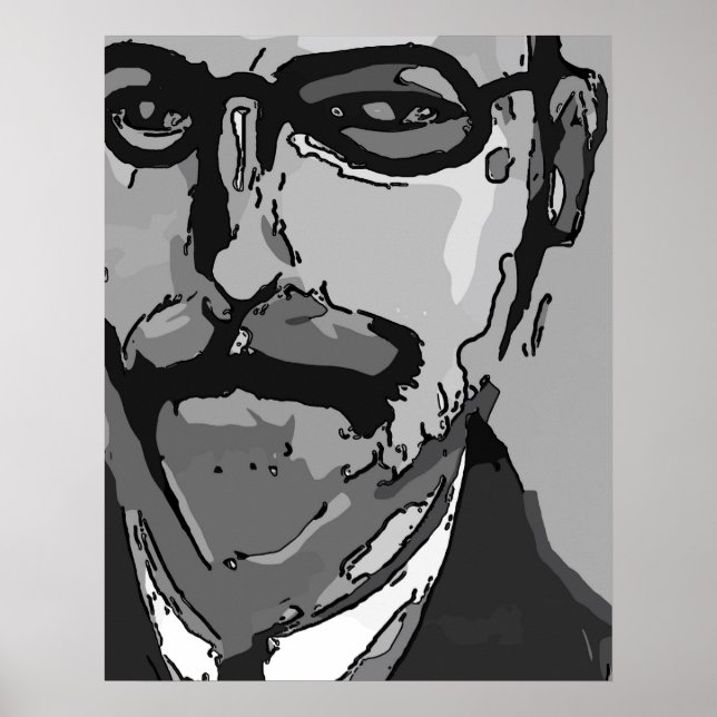 Abstraktes Gesicht Poster (Vorne)