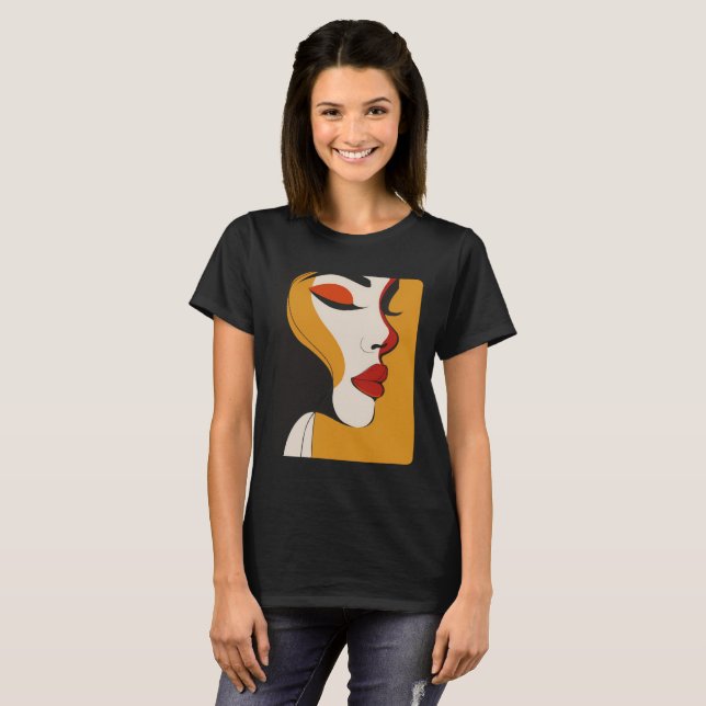 Abstraktes Gesicht T-Shirt (Vorne ganz)